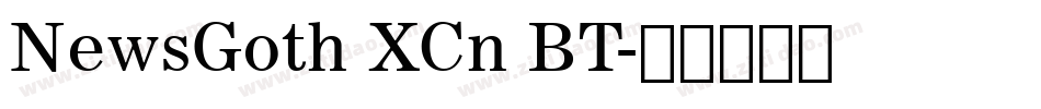 NewsGoth XCn BT字体转换